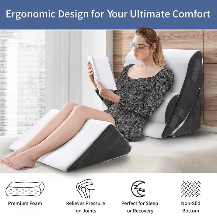 Orthopedic Bed Wedge Pillow Set (4pcs)