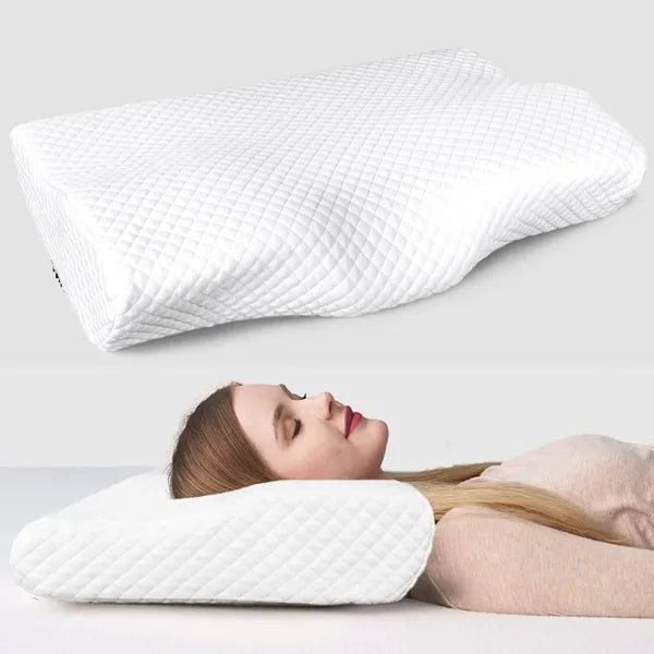 Contoured Orthopedic Memory Foam Pillow for Neck Pain