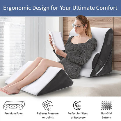 Orthopedic Bed Wedge Pillow Set (4pcs)
