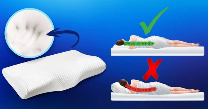 Contoured Orthopedic Memory Foam Pillow for Neck Pain