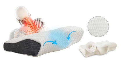 Contoured Orthopedic Memory Foam Pillow for Neck Pain